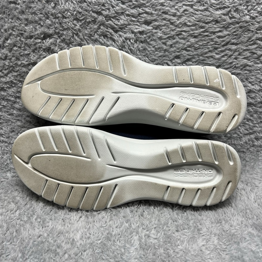 Skechers Slip Ins On The Go Flex Top Notch Shoes 9.5 Navy Blue Handsfree Comfort - Picture 10 of 10
